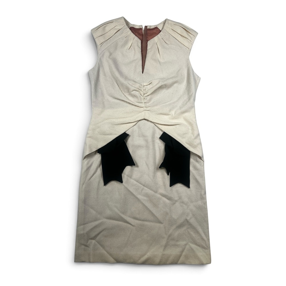 Vintage Moschino Wool Ivory‎ 1950s Style SS Mini Dress